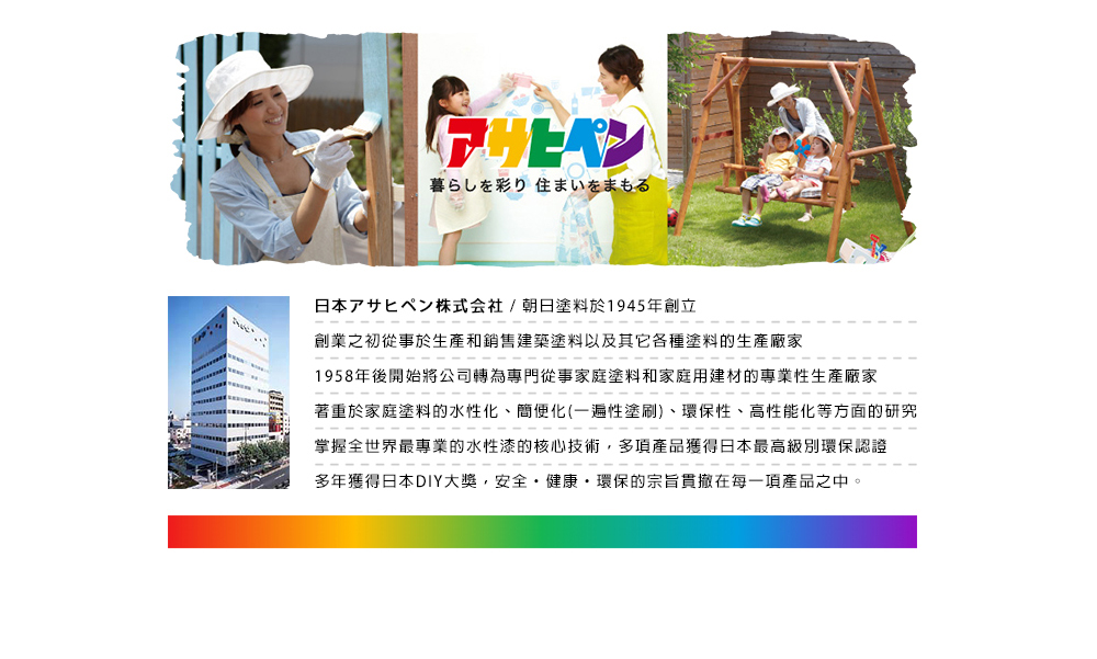 1958年後開始將公司轉為專門從事家庭塗料和家庭用建材的專業性生產廠家