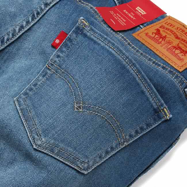 【Levis】711 緊身窄管九分丹寧牛仔褲 / 雙直線修飾 / 淺藍