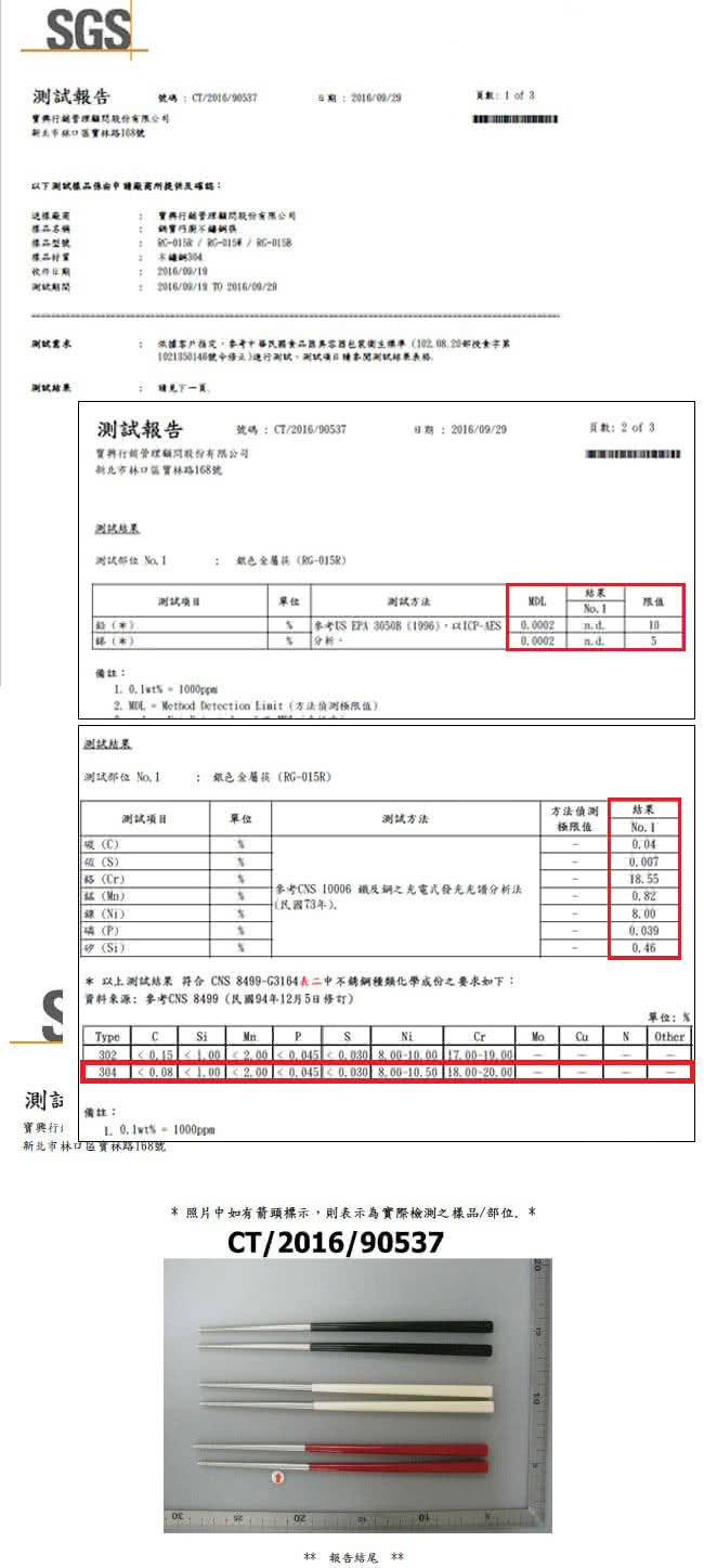 【鍋寶】巧廚#304不銹鋼筷-10雙入(三色可選)