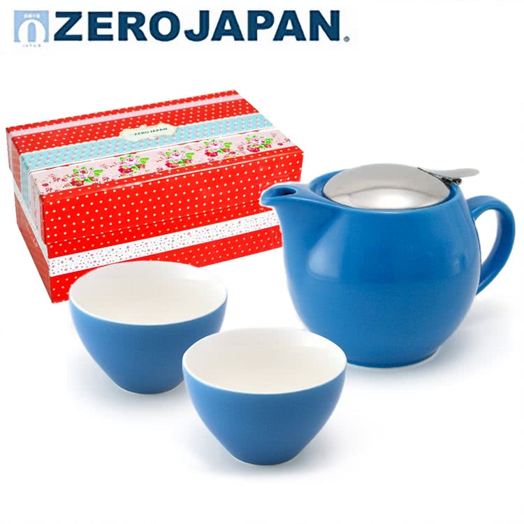 【ZERO JAPAN】典藏陶瓷一壺兩杯超值禮盒組(土耳其藍)