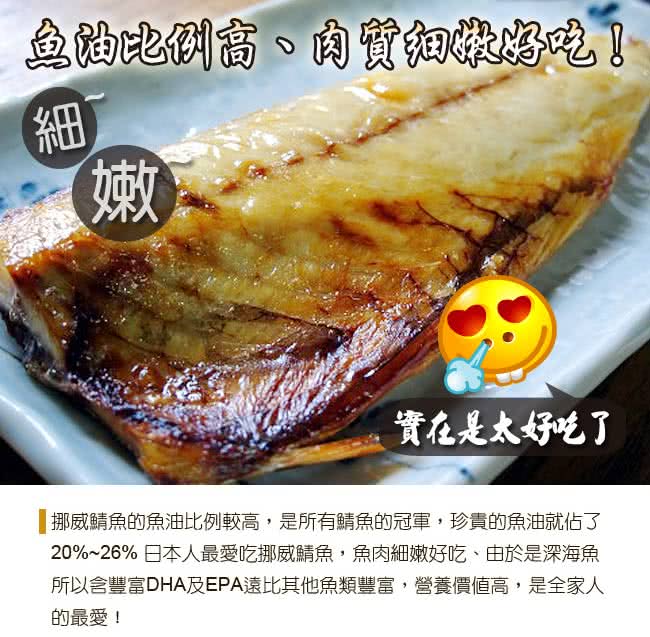 【食在幸福】挪威深海薄鹽鯖魚片18包(190g/包)