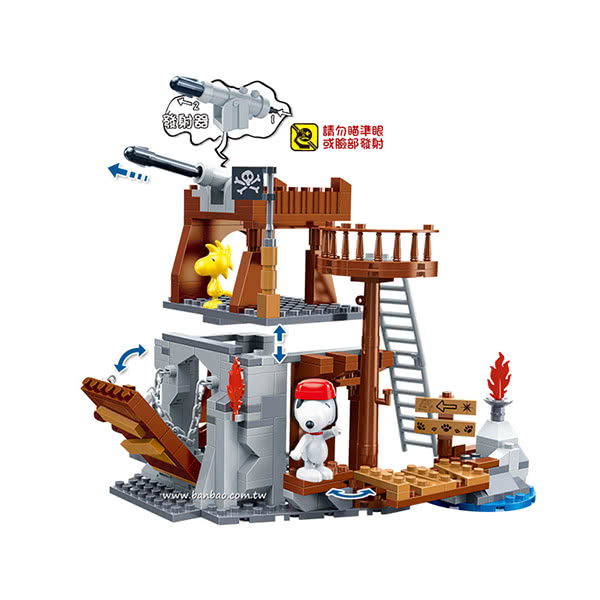 Banbao 邦寶積木 史努比系列peanuts Snoopy 夢想海賊島7518 Momo購物網