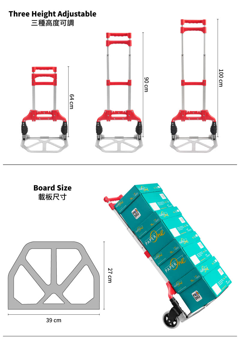 Treny 三段鋁製折疊手推車 藍 載物車 首賣 隨意窩xuite日誌