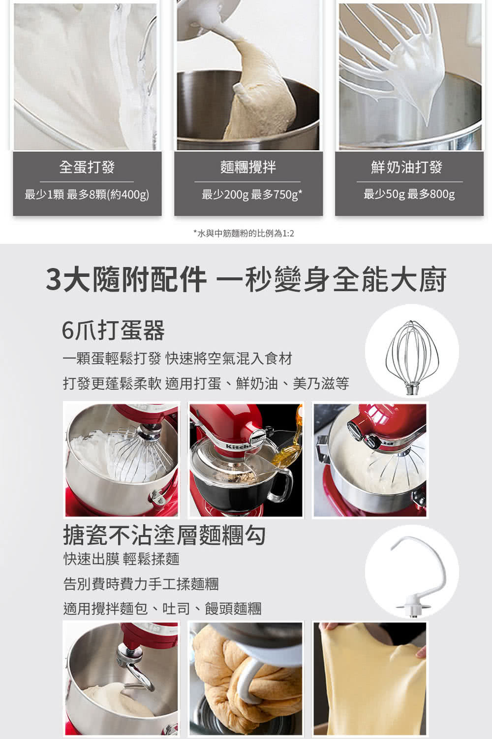 打發更蓬鬆柔軟適用打蛋、鮮奶油、美乃滋等