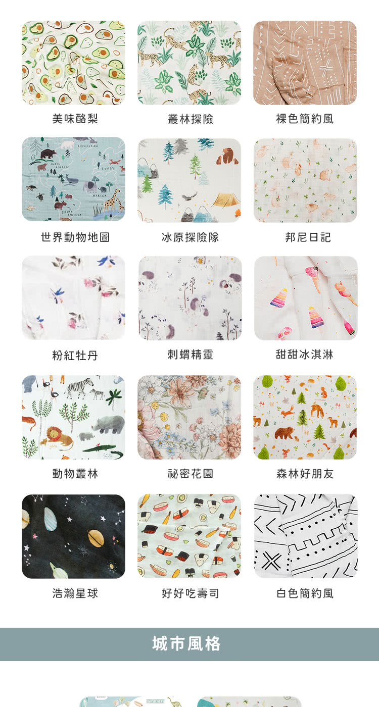 Loulou Lollipop - 竹纖維透氣包巾-主題款-披薩派對 ((120x120cm))