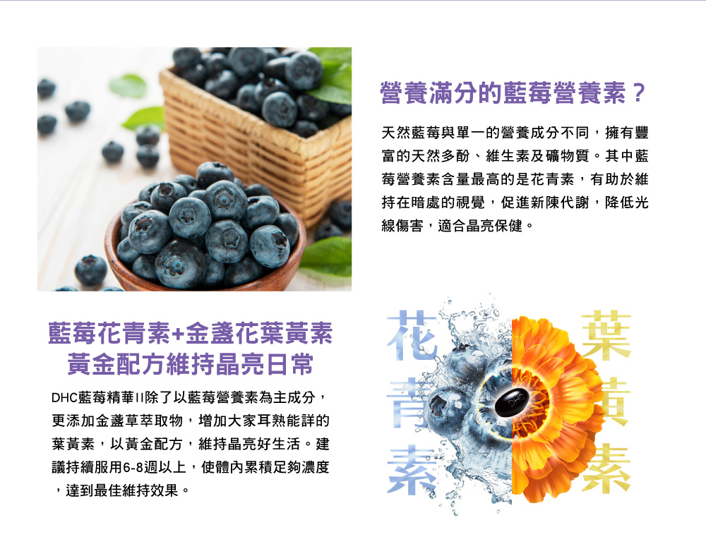 DHC藍莓精華II除了以藍莓營養素為主成分,