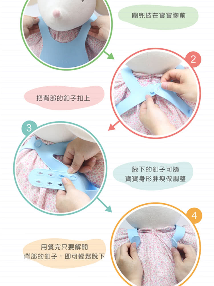 背部的釦子,即可輕鬆脫下