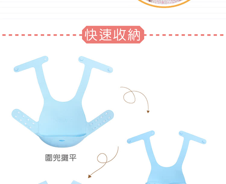 快速收納 圍兜攤平 
