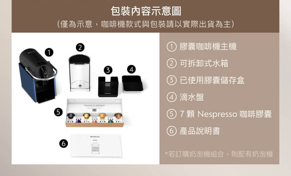 僅為示意,咖啡機款式與包裝請以實際出貨為主
