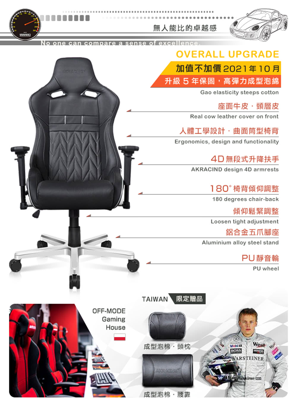 升級5年保固,高彈力成型泡綿