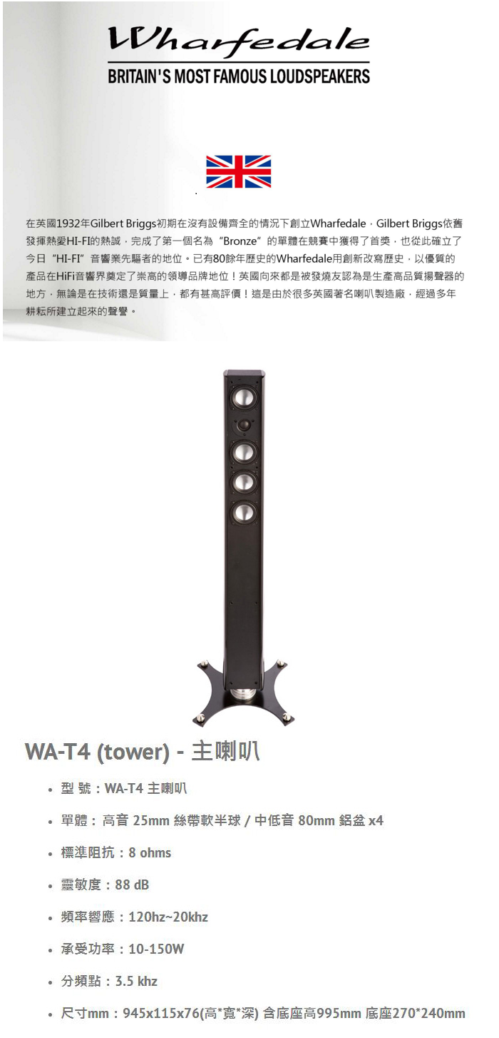 Wharfedale WA-T4 - 詳情1