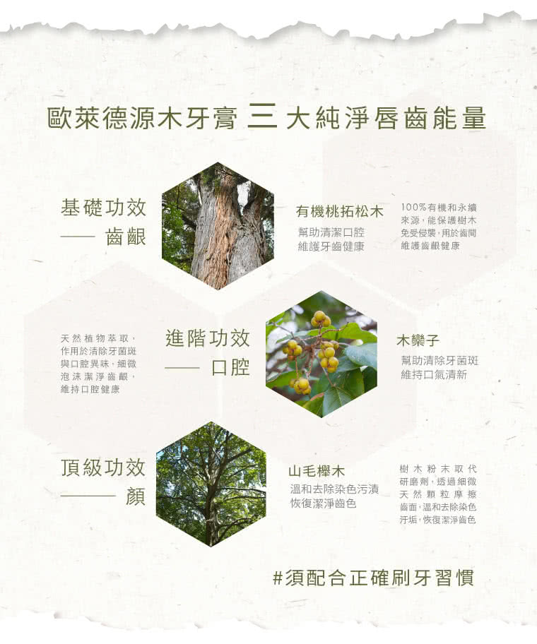 歐萊德源木牙膏 三 大純淨唇齒能量
