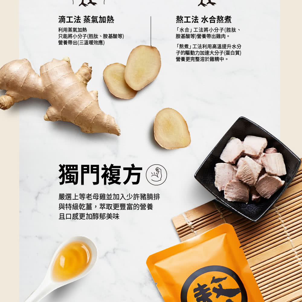 嚴選上等老母雞並加入少許豬腩排