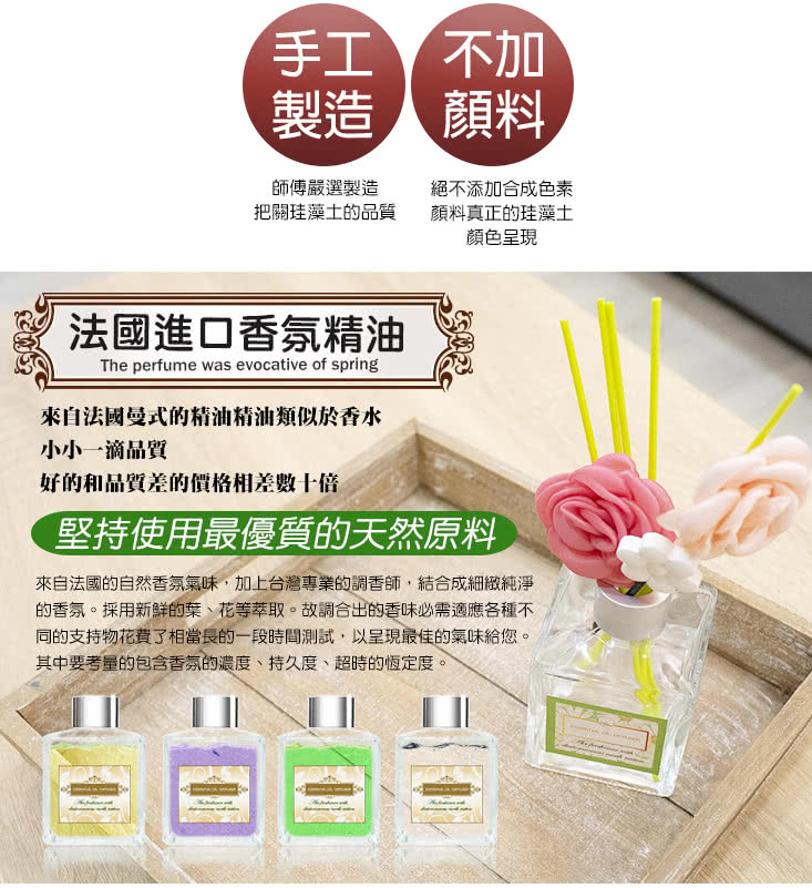 Qidina 春夏限定珪藻土擴香瓶0ml X2入 加贈法式空間香水噴霧x1 Momo購物網