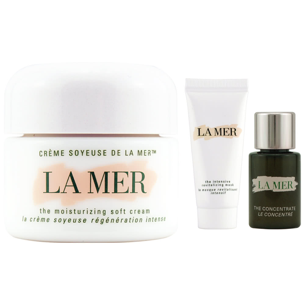 La Mer 海洋拉娜 舒芙乳霜30ml 濃萃修復精華5ml 煥采醒膚面膜15ml 百貨公司貨 Momo購物網