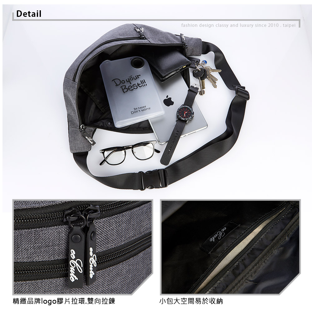 精緻品牌logo膠片拉環.雙向拉鍊 小包大空間易於收納 