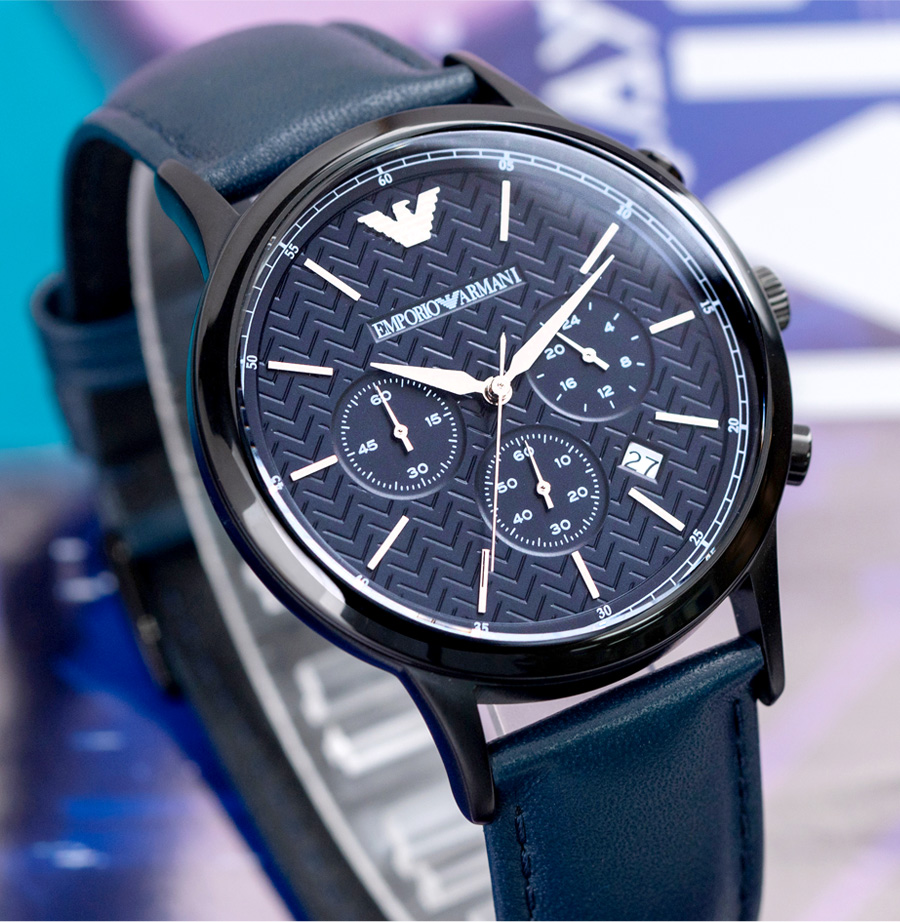 AR2481 - שעון יד שחור לגבר - אמפוריו ארמני Emporio Armani - The Watch  Factory