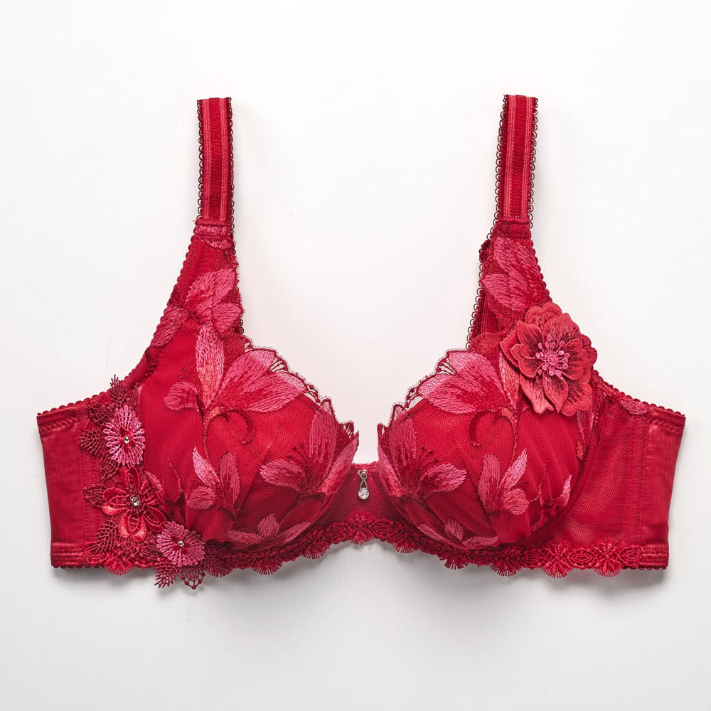 Salute 莎露 花言葉b C罩杯內衣瑞士高級刺繡蕾絲 Sb4450rg 牡丹紅 Momo購物網