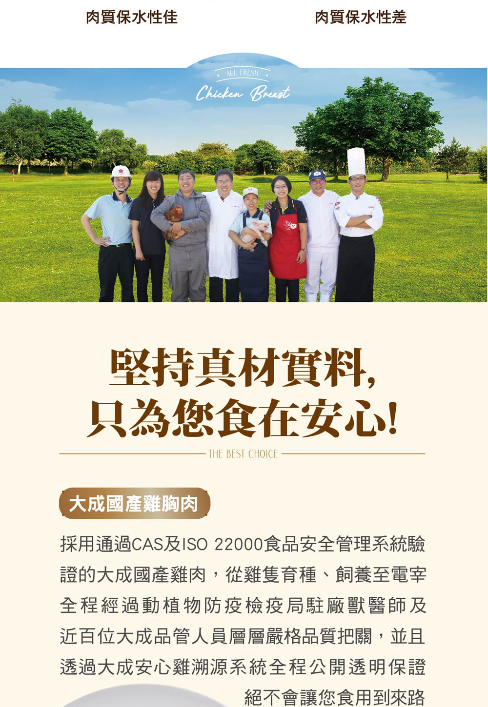 採用通過CAS及ISO 22000食品安全管理系統驗