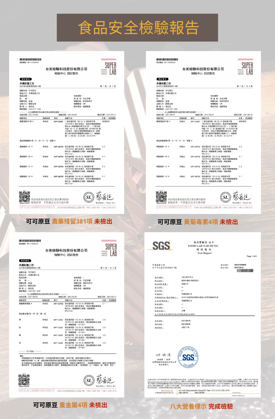 SUPERLAB台美檢驗科技股份有限公司 248020新北市新莊區五工五路2號T862 22931887 F805 2 22902510