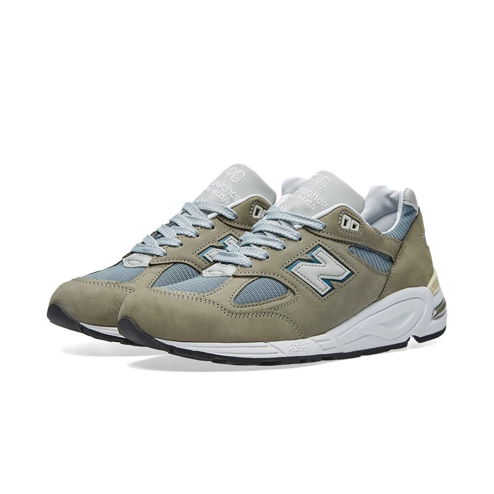 NEW BALANCE】990 男鞋女鞋灰綠色復古美國 