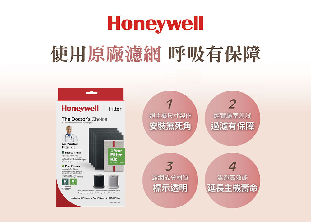 使用原廠濾網 呼吸有保障