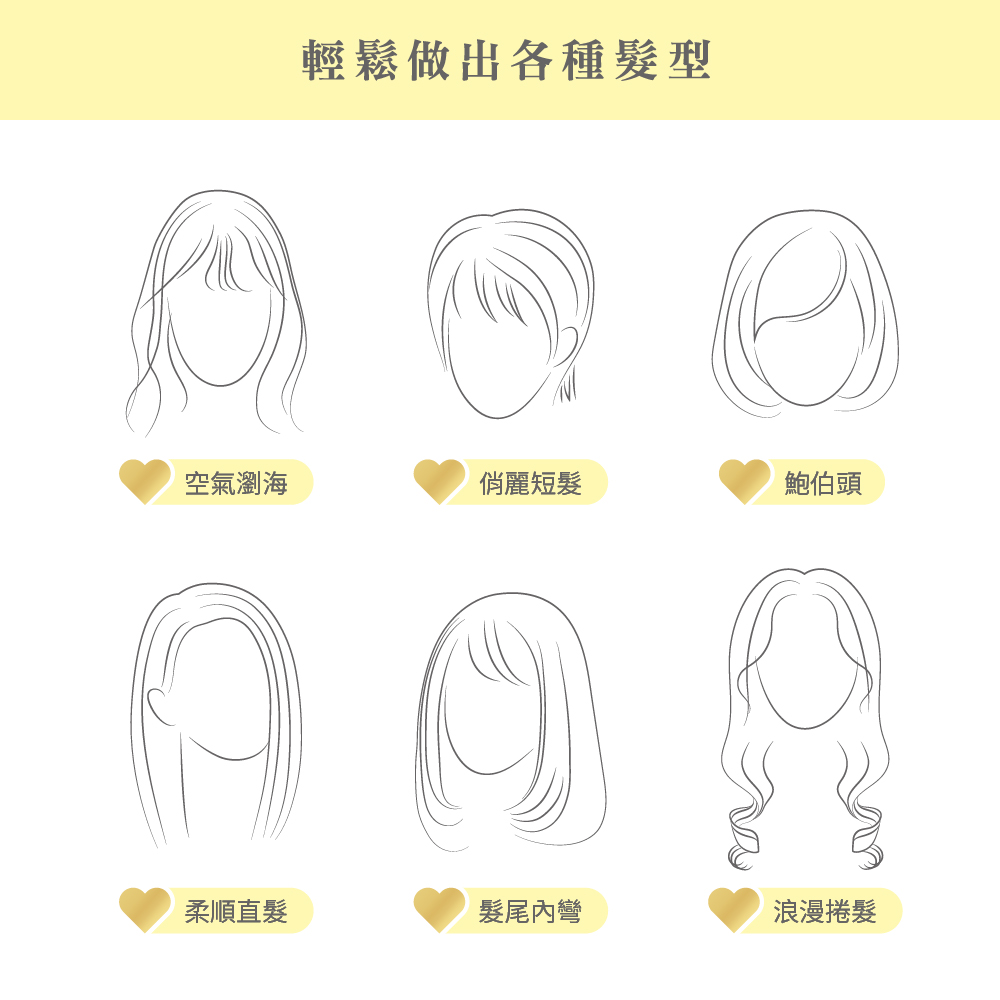 輕鬆做出各種髮型