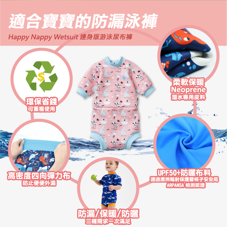 Happy Nappy Wetsuit 連身版游泳尿布褲