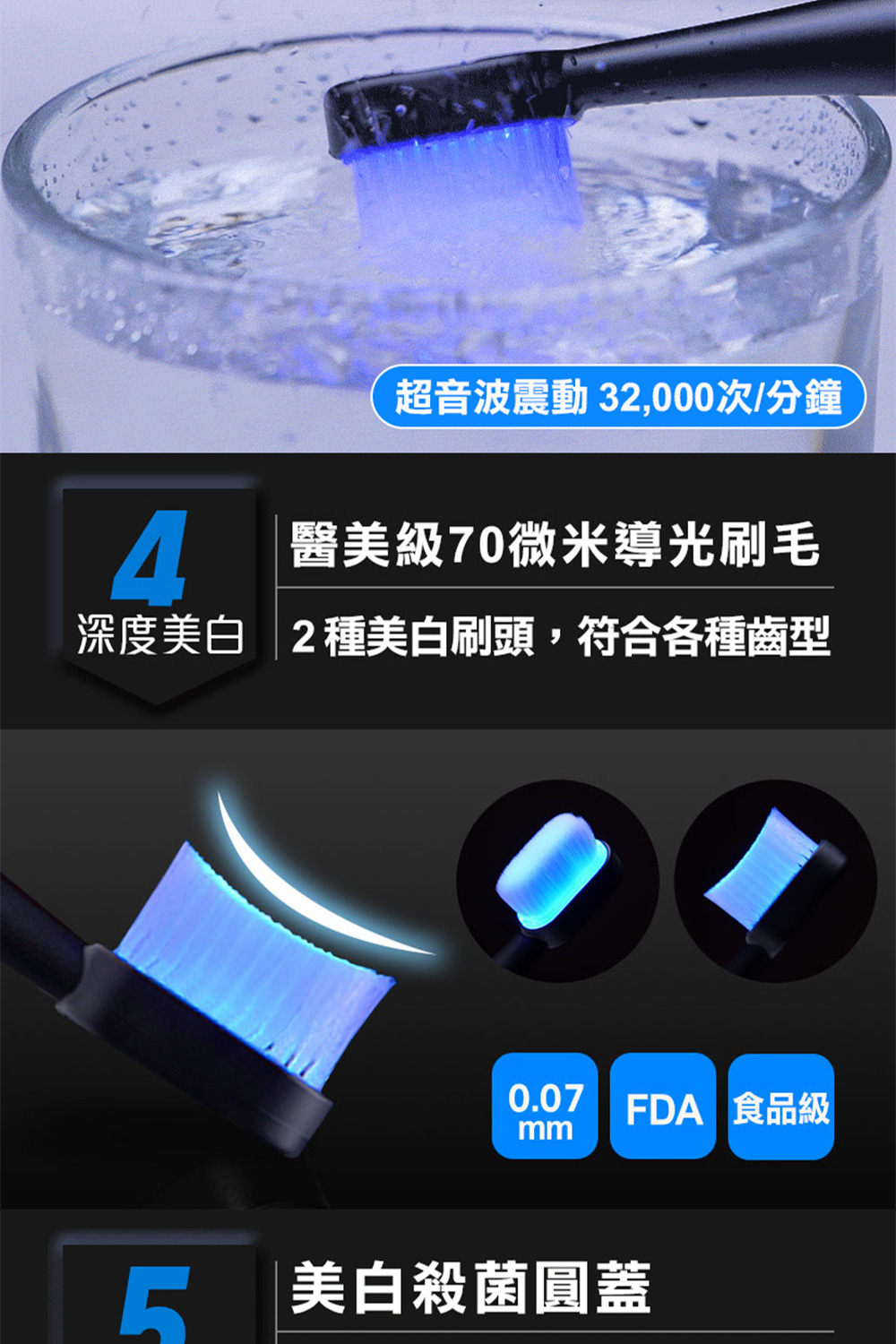 Future Lab. コールドホワイト電動歯ブラシ (ブラック) - その他の電化製品 - その他の素材 ブラック