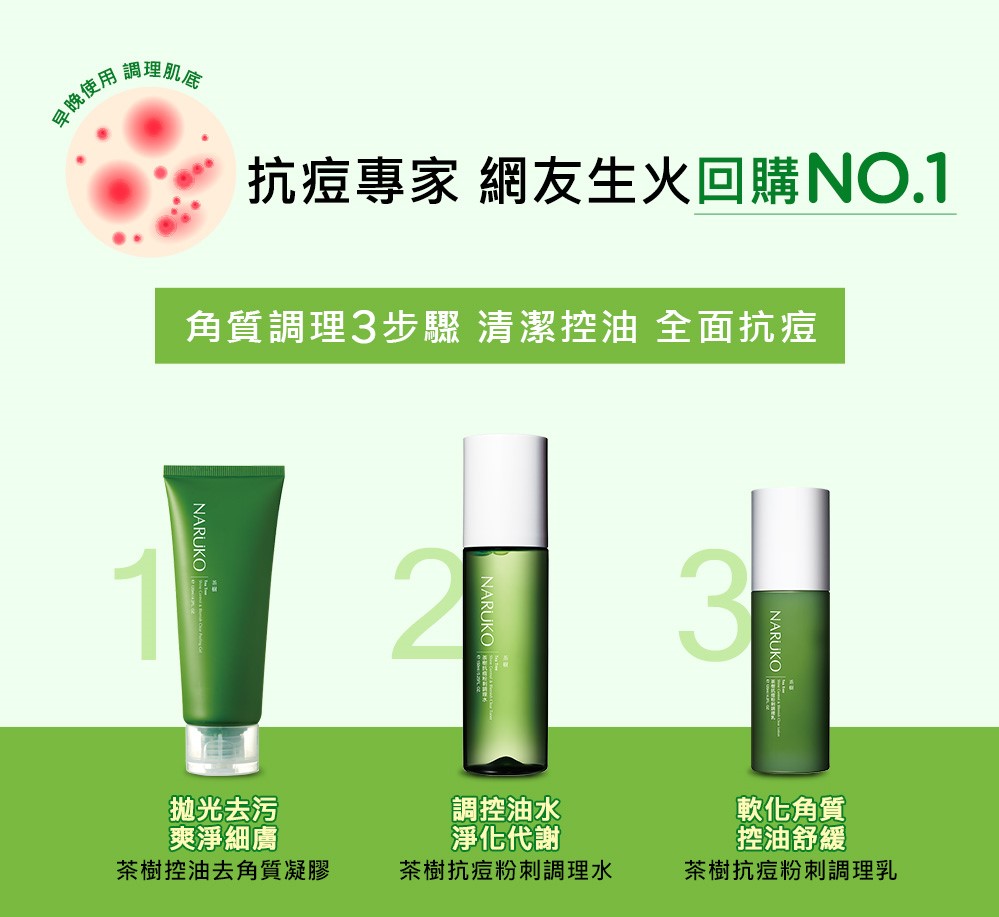 角質調理3步驟 清潔控油 全面抗痘