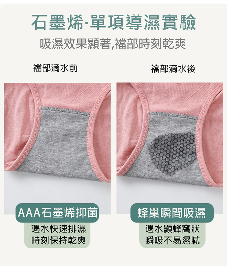 吸濕效果顯著,檔部時刻乾爽