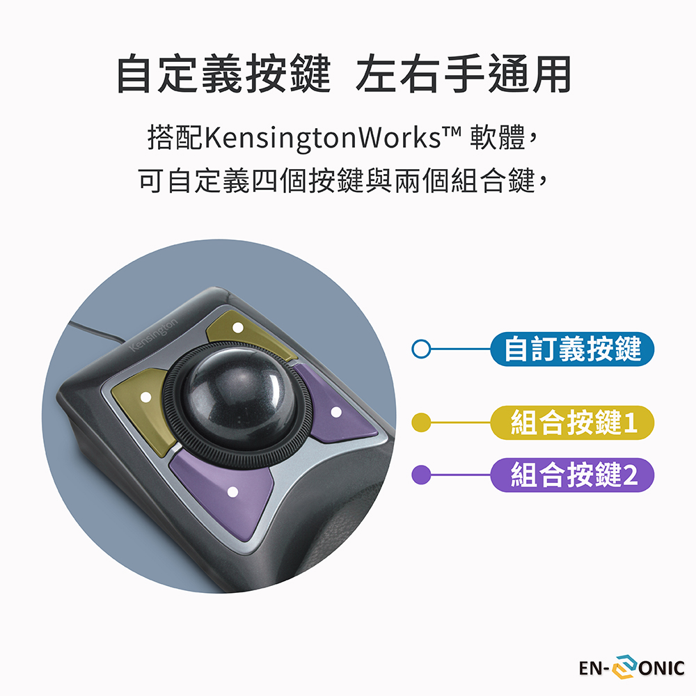 自定義按鍵 左右手通用 可自定義四個按鍵與兩個組合鍵, 自訂義按鍵 組合按鍵1 組合按鍵2 