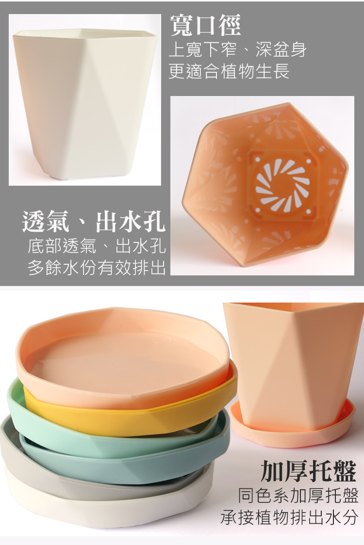 上寬下窄、深盆身