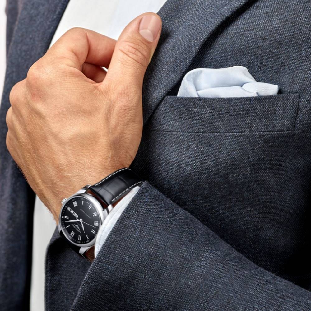 LONGINES 浪琴】巨擘系列經典大三針年曆機械腕錶/ 40mm(L29104517) - momo購物網