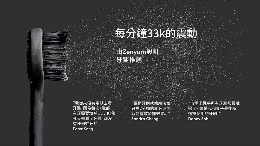 Zenyum Sonic™音波振動牙刷+3刷頭組-5色(含牙