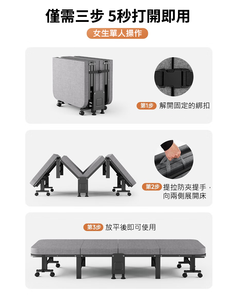 僅需三步 5秒打開即用