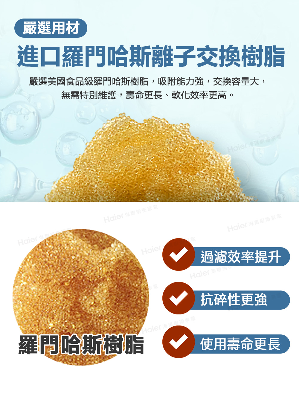 嚴選美國食品級羅門哈斯樹脂,吸附能力強,交換容量大,