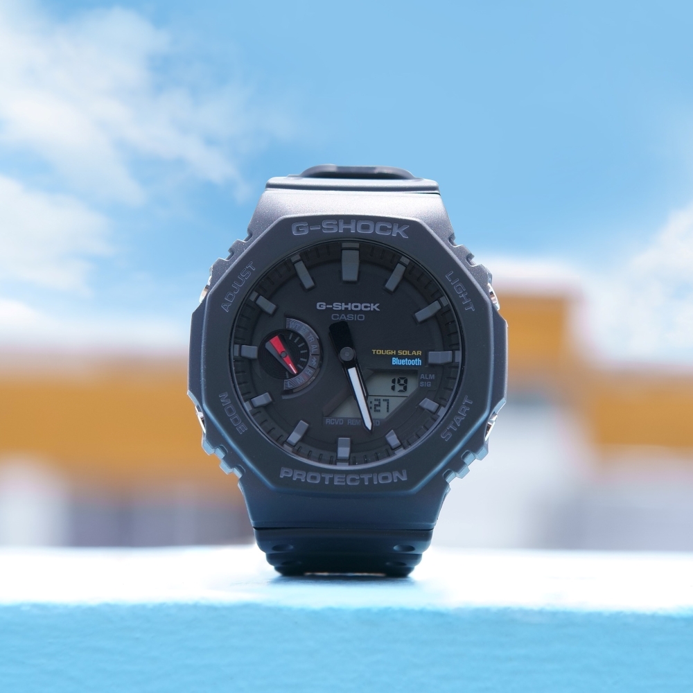 CASIO 卡西歐】G-SHOCK GA-2100系列八角形碳核心防護太陽能腕錶(GA