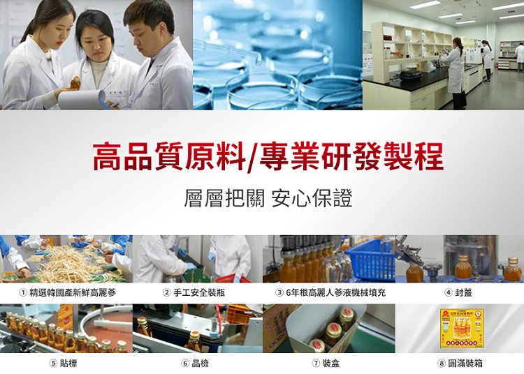 6年根高麗人蔘液機械填充
