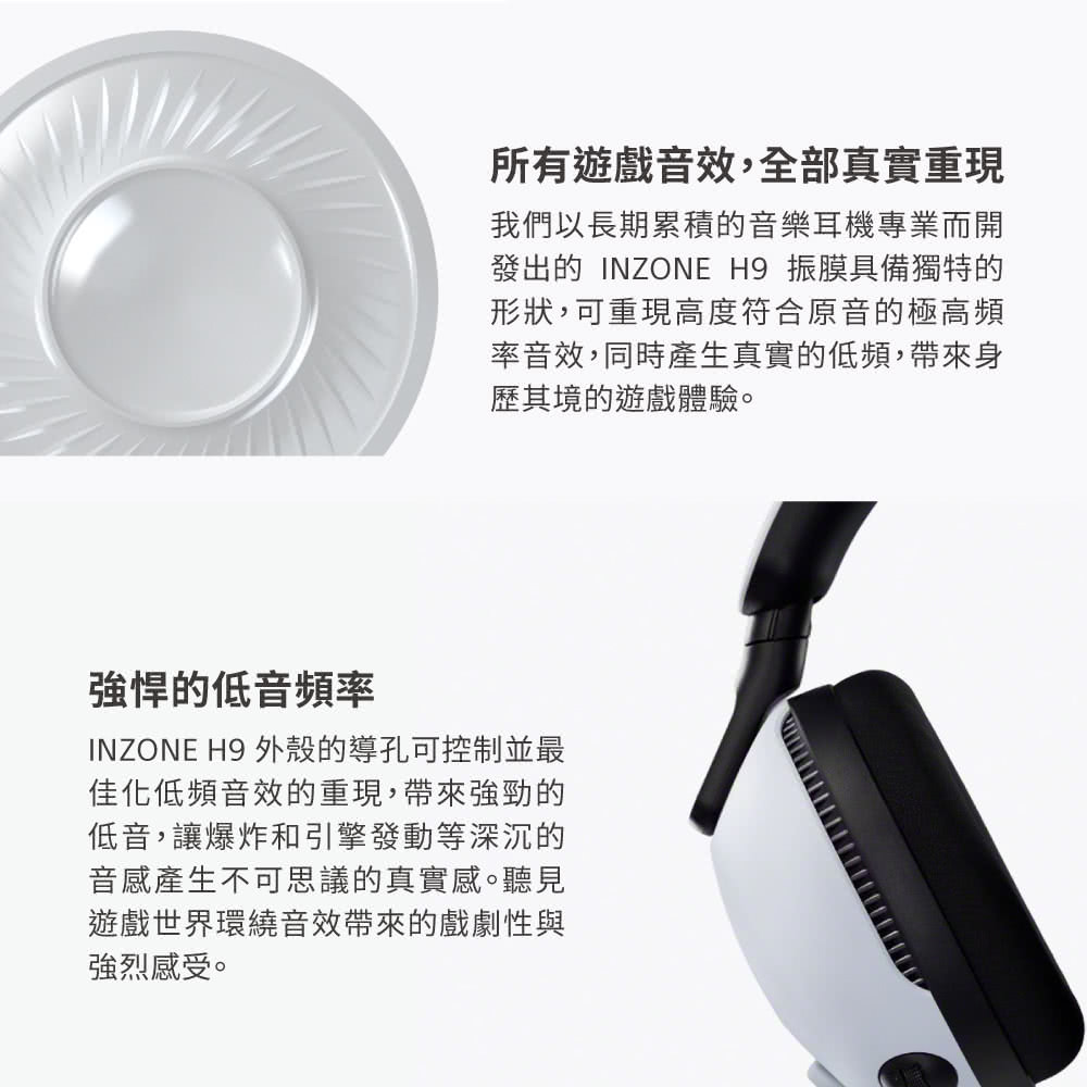發出的 INZONE H9 振膜具備獨特的