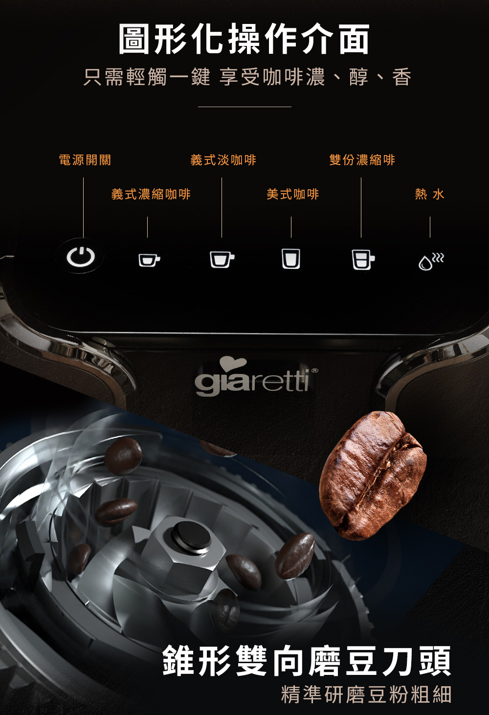 只需輕觸一鍵 享受咖啡濃、醇、香