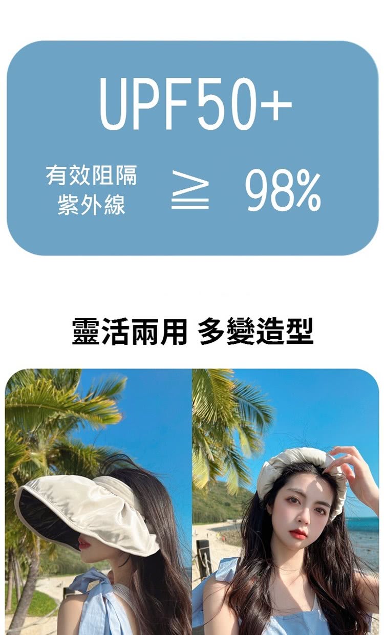 有效阻隔 紫外線 靈活兩用 多變造型 