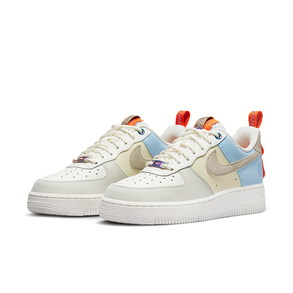 NIKE 耐吉】休閒鞋運動鞋WMNS AIR FORCE 1 07 LX 女鞋藍黃白(DX6042111