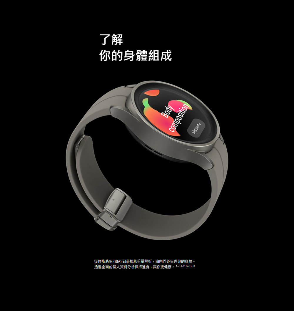 了解 你的身體組成 從體脂肪率 BIA 到骨骼肌重量解析,由內而外管理你的身體。 透過全面的個人資料分析保持進度,讓你更健康。6,7,8, 9, 10, 11, 12 