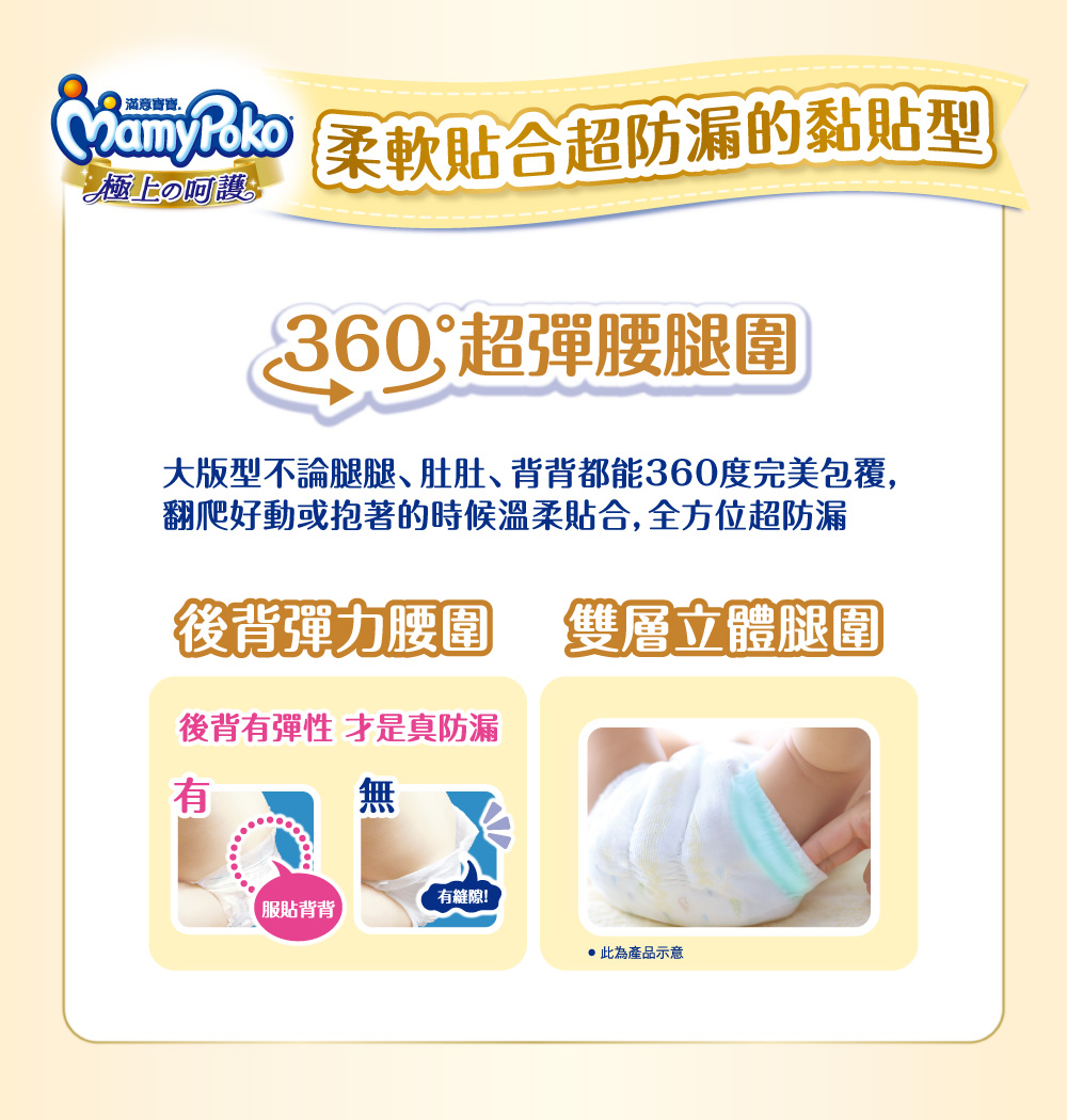 大版型不論腿腿肚肚背背都能360度完美包覆,