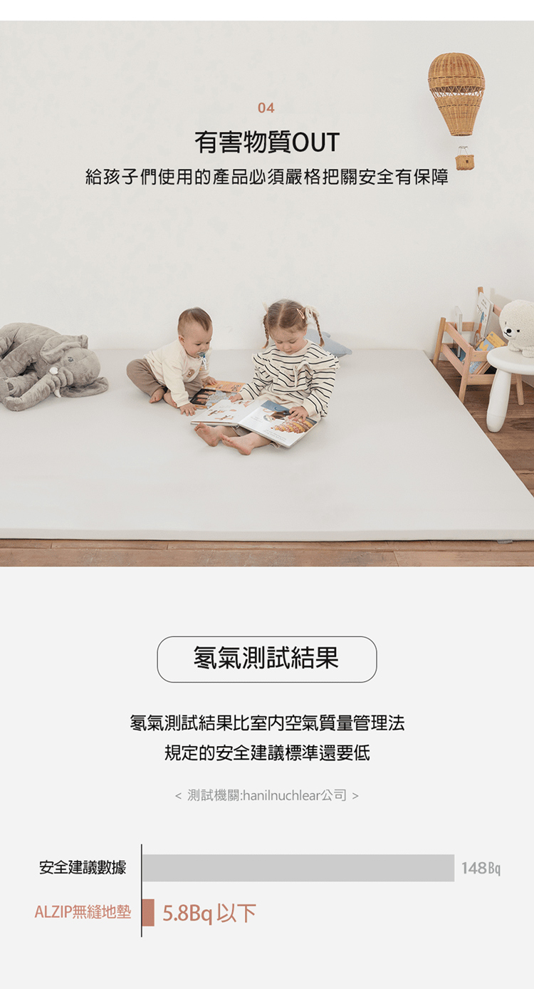 Alzipmat - 韓國 SG系列240x140CM無縫式地墊-銀河灰地墊