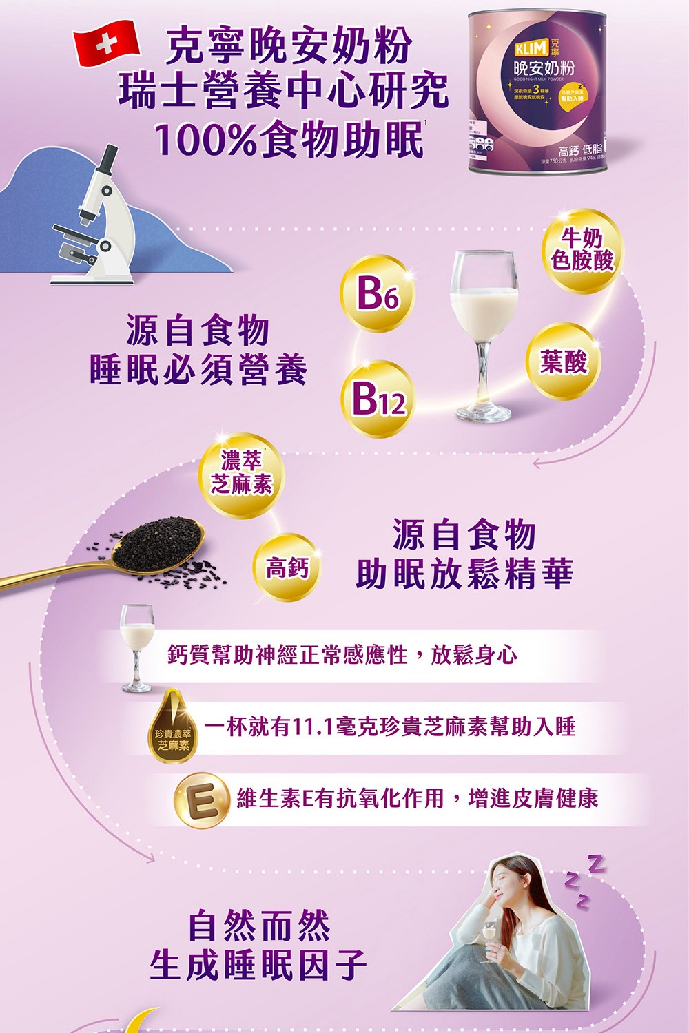 一杯就有11.1毫克珍貴芝麻素幫助入睡