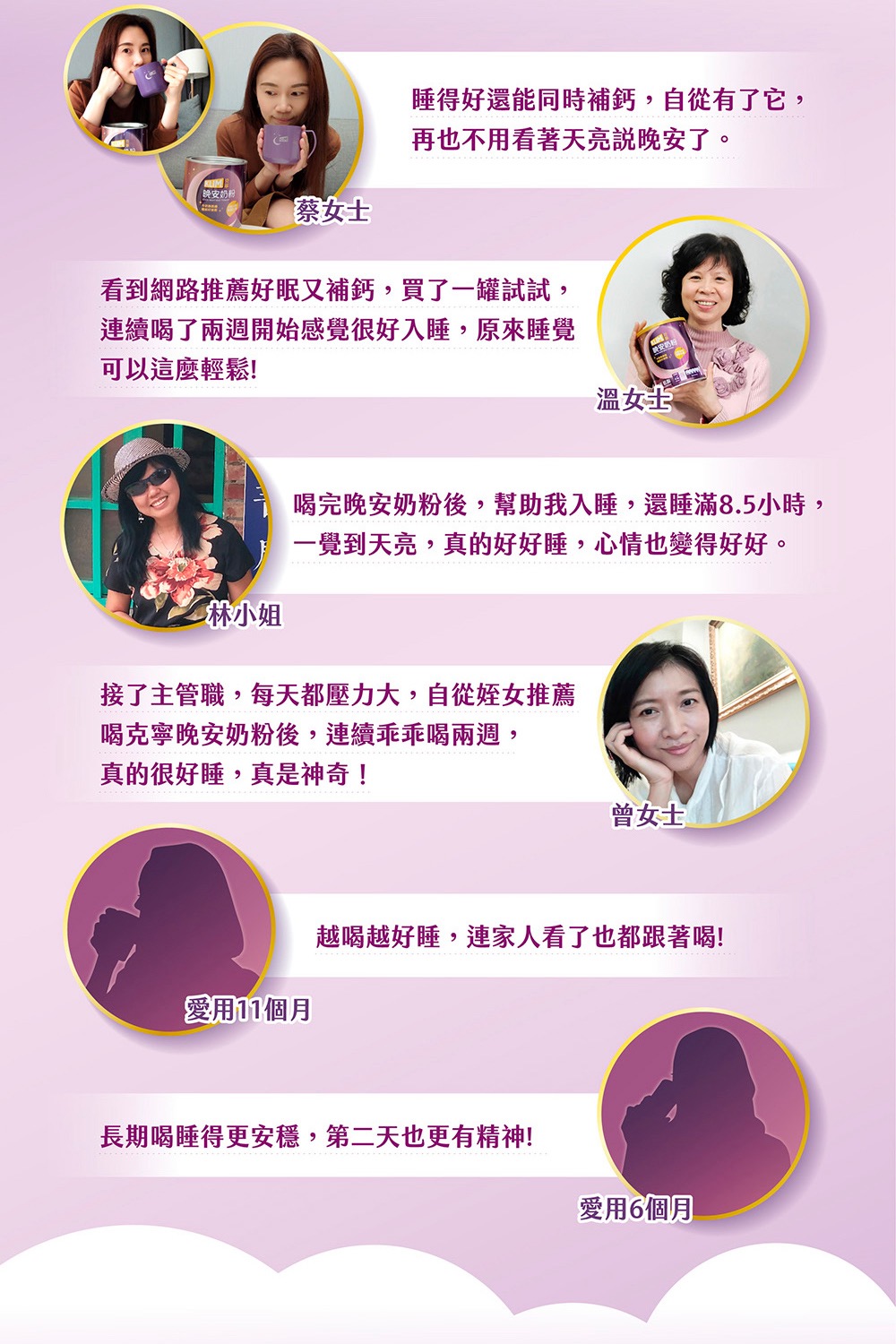 喝完晚安奶粉後,幫助我入睡,還睡滿8.5小時,