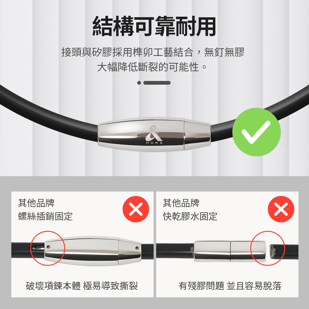 接頭與矽膠採用榫卯工藝結合,無釘無膠