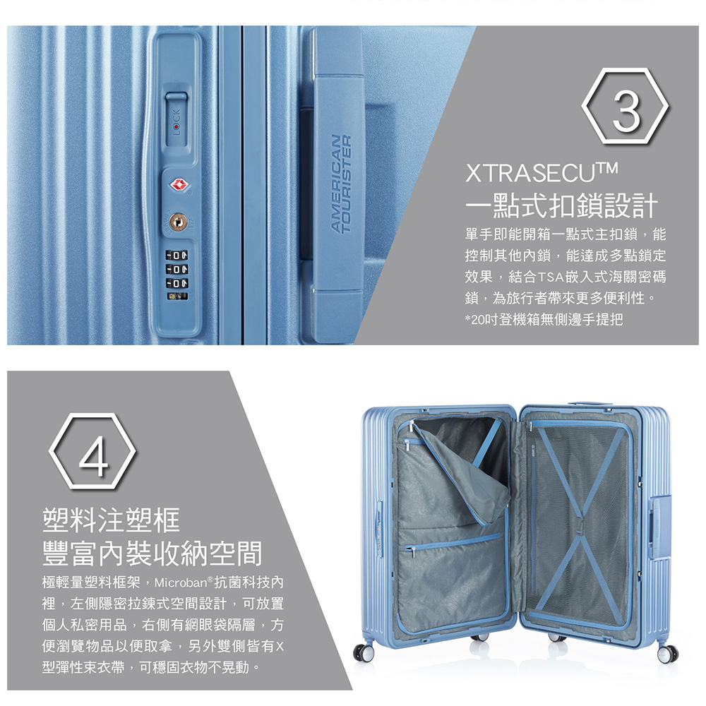 極輕量塑料框架,Microban 抗菌科技內